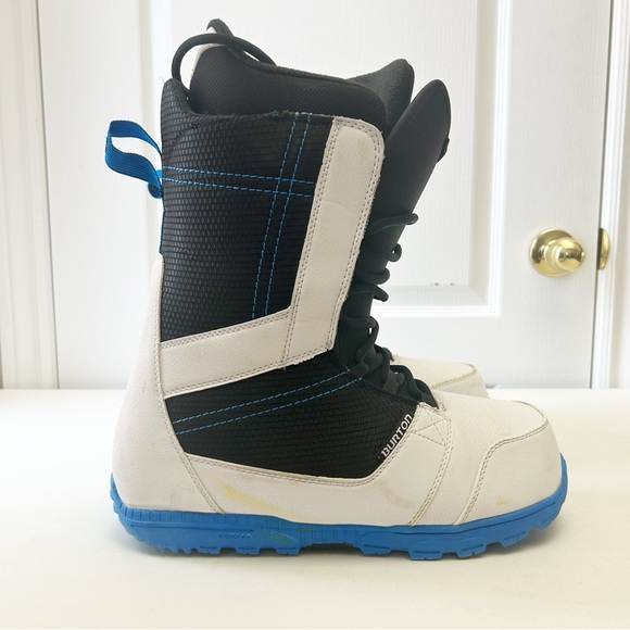 Burton Men’s Invader Snowboard Boots Imprint 1 Black White Blue Size 14 - Picture 2 of 16